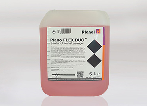 Sanitärreiniger-Kanister: Plano Flex Duo Sanitärreiniger auf weißem Hintergrund